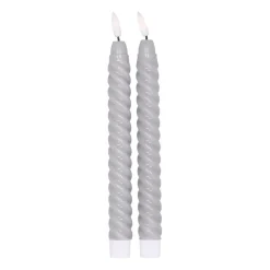 Twisted LED-ljus 25 cm 2-pack, Grå