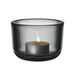 Valkea ljuslykta glas 60 mm, grå
