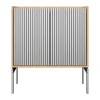 Vipp Cabinet H2 skåp med ben, Light oak-marble, doors