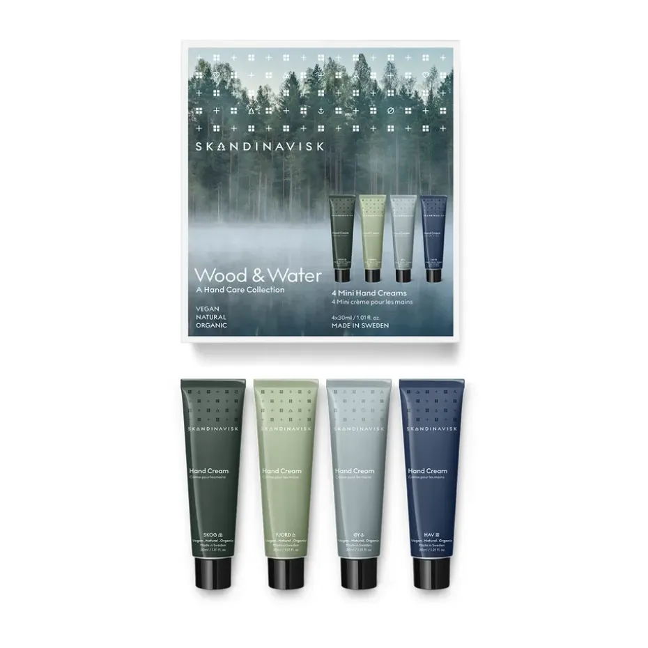 Wood & Water mini handkräm 4 delar, 30 ml