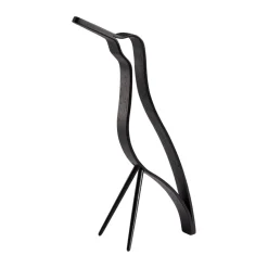 Woody bird high 25 cm, Black stained oak